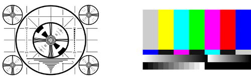 Test patterns for a display