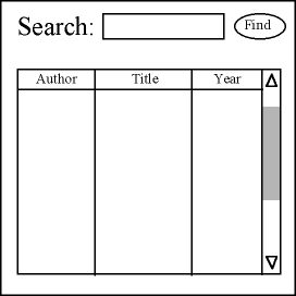 A search interface