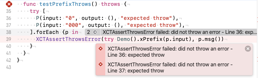 Parameterized tests: Expected exception not thrown