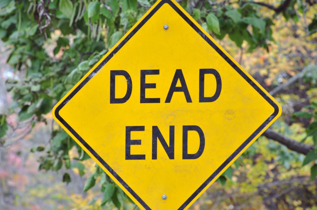 "Dead end" sign